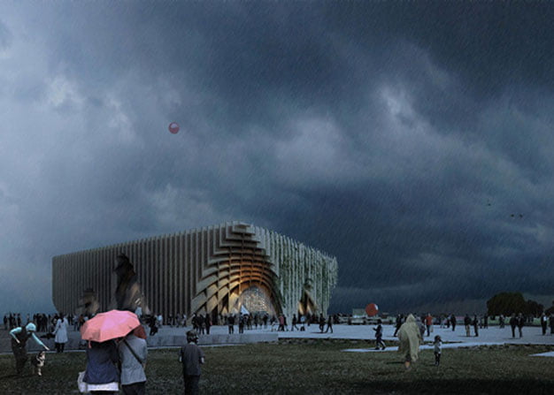 temporary architecture in milan expo, france pavilion milan expo,