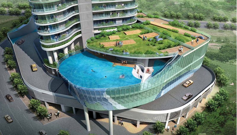 Aquaria Grande, Mumbai, India, swimming pools,