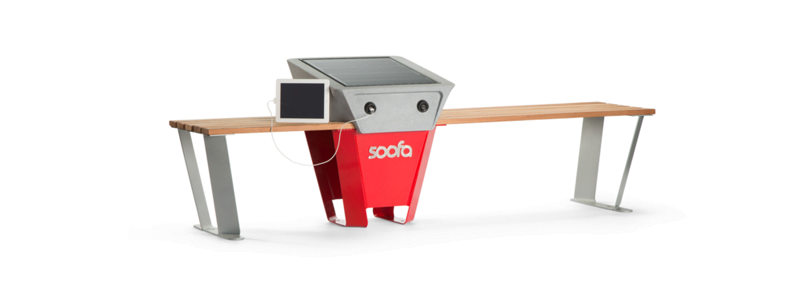 Soofa’s solar bench lets people charge electronics on city streets for free 1
