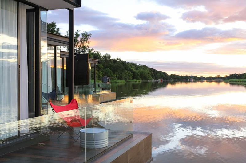 Floating Holiday Homes deck of River Kwai Thailand (2)
