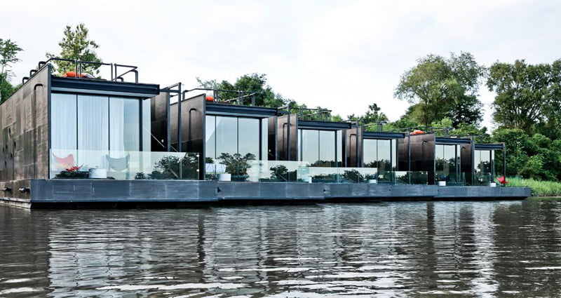 Floating Holiday Homes design of River Kwai Thailand