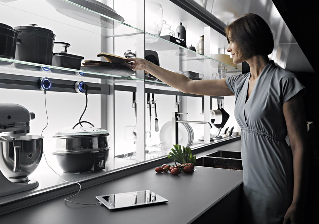 Valcucine - Kitchen Cabinets Design By New Logica System-verde_lucido- (6)