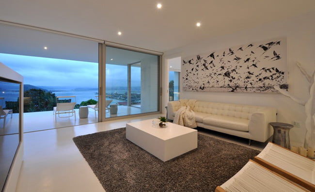 Shades of White Color in Modern House with Valley View in Knysna, South Africa (13)