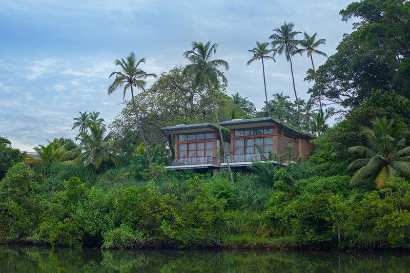 design of Island Resort on the Middle of Koggala Lake in Sri Lanka