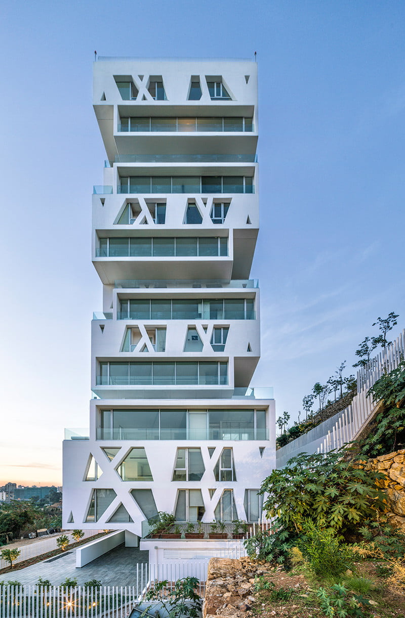Residential Tower Elevation with the cube Stacked Box By Orange Architects in Beirut, Lebanon (3)