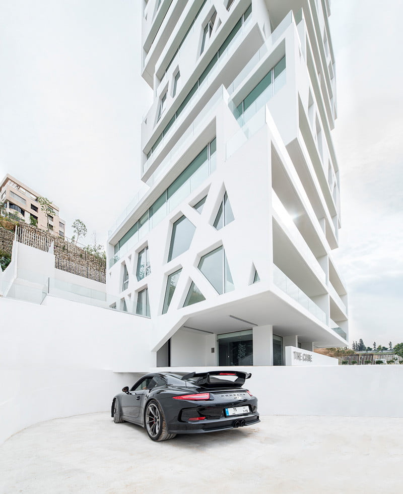 Residential Tower Elevation with the cube Stacked Box By Orange Architects in Beirut, Lebanon (5)