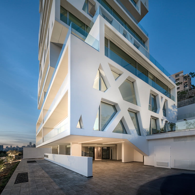 Residential Tower Elevation with the cube Stacked Box By Orange Architects in Beirut, Lebanon (6)