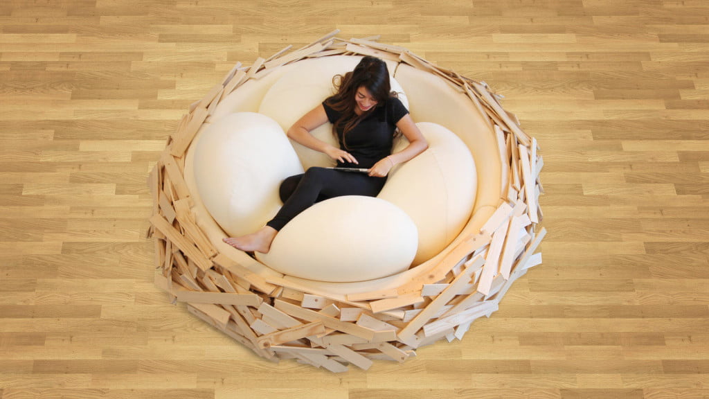 Unique Bed Design Idea from Bird Nest in Creative Interiors