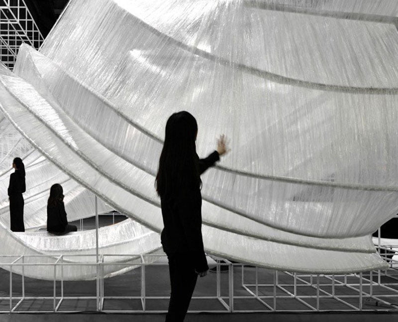 Pone Transparent Shell Exhibition Space by Pone Architecture