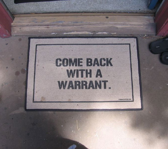 come-back-with-a-warrant-custom-doormat