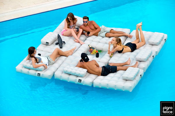 inflatable couch for swimming pool