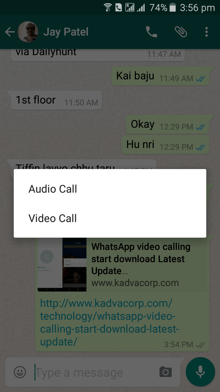WhatsApp video calling,