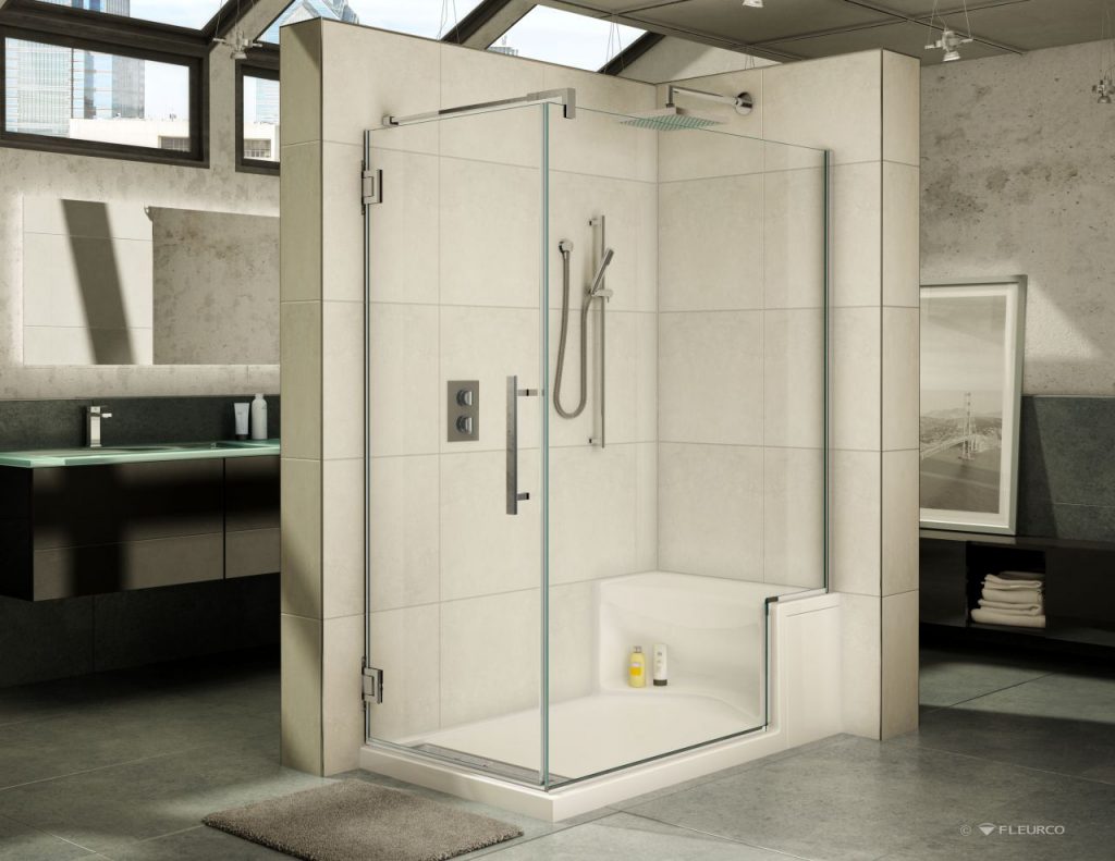 pop up shower enclosures in bathroom