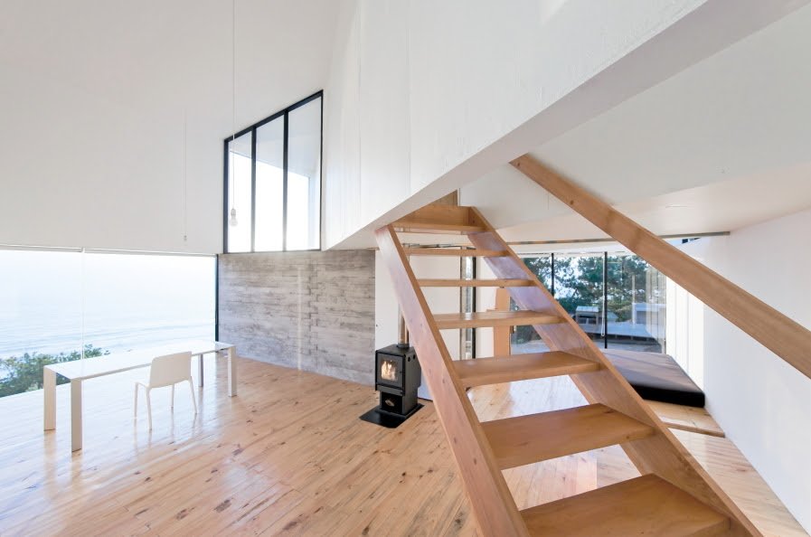 wooden stair case ideas in modern architectural design