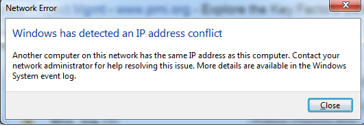 fix IP address conflict error,